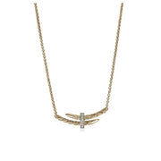JOHN HARDY 14K Yellow Gold Diamond Spear Station Necklace